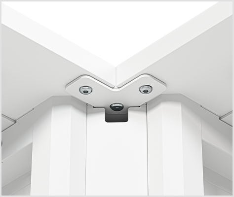 ボルト固定でしっかり連結