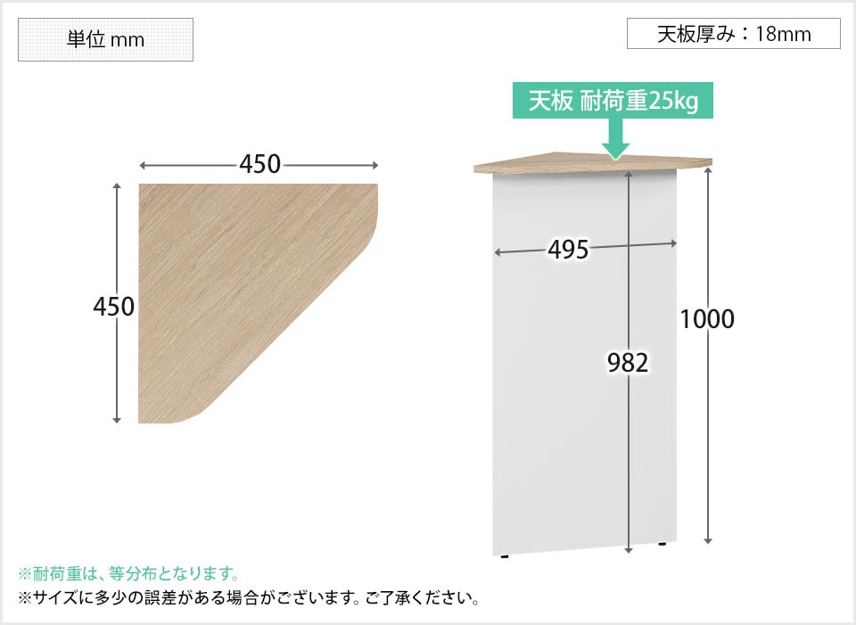 OC-HC-OCC4545C 商品サイズ1