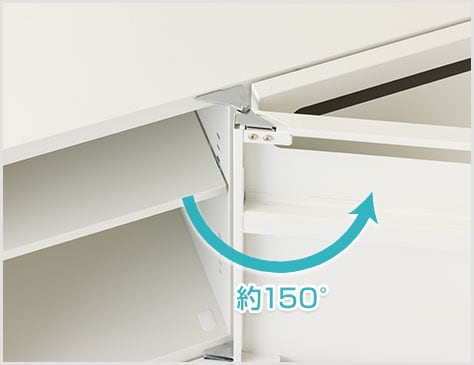 大きく開き、取り出しやすい扉