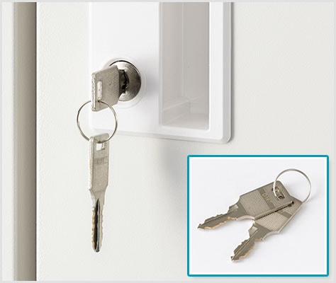 スタンダードなシリンダー錠タイプ