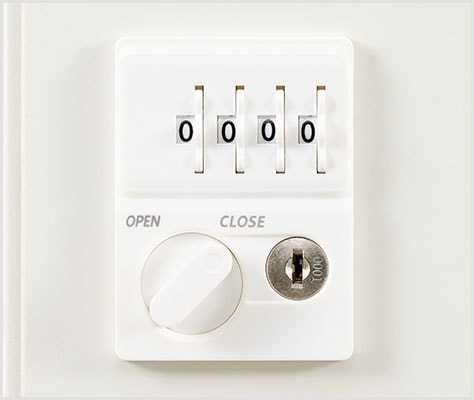 カギが不要なダイヤル錠タイプ