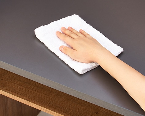 お手入れが簡単なメラミン天板