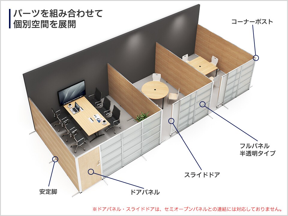 組み合わせはお好みで!ワンフロアに思い通りのスペースをレイアウト