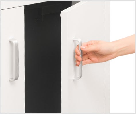 コの字取っ手で開閉スムーズ