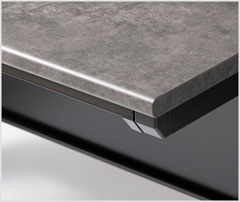 やさしいR形状の「丸み」天板