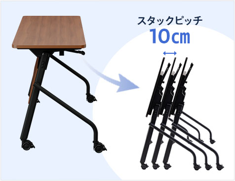 デッドスペースを生まない平行スタッキング