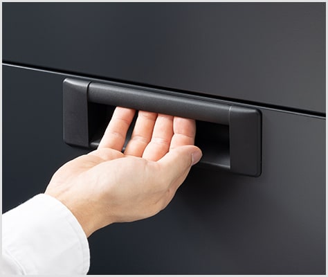 つかみやすい、オリジナル設計の取っ手