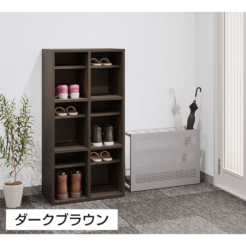 送料無料】 スリッパシューズラック 下駄箱 中棚付き 2列3段 6人 送料無料】 スリッパシューズラック 下駄箱 中棚付き 2列3段 6人