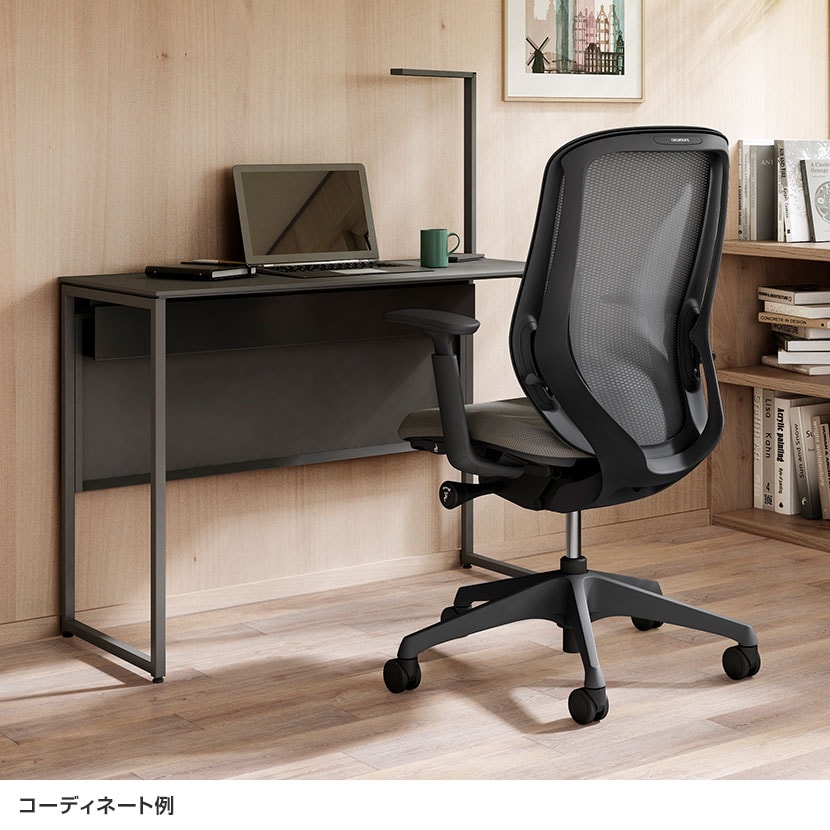 【美品】【お買い得！】オカムラ シルフィー 肘なし ハイバック　背メッシュ　a 送料無料】 オカムラ シルフィー オフィスチェア 肘なし 背メッシュ 座