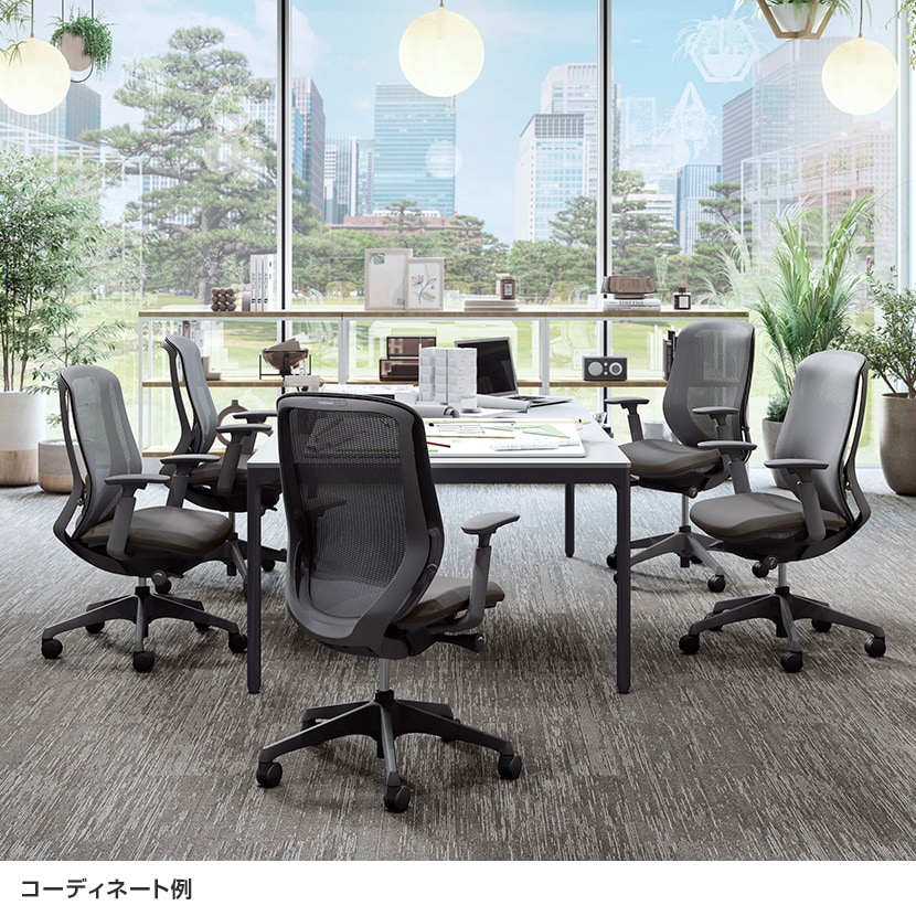 送料無料】 オカムラ シルフィー ヘッドレスト付き オフィスチェア