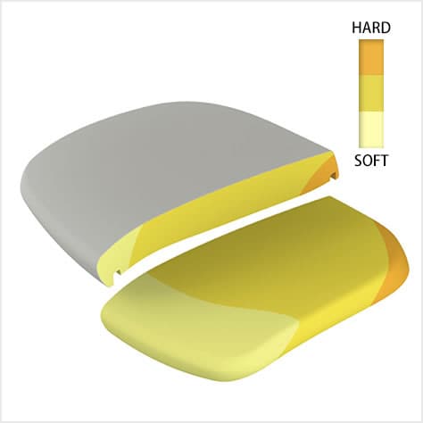 座り心地を高める異硬度クッション