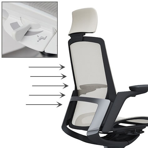 リクライニングの反発力調整