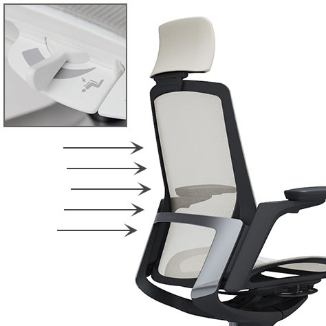 リクライニングの反発力調整