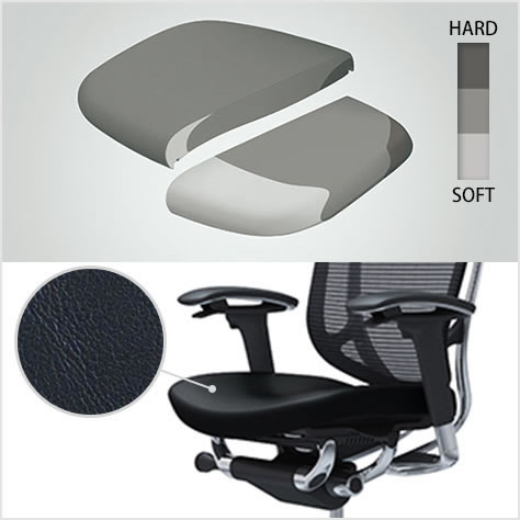 座り心地を高める異硬度クッション