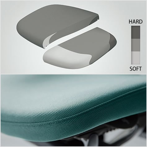 座り心地を高める異硬度クッション