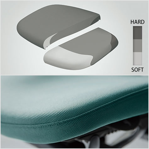 座り心地を高める異硬度クッション