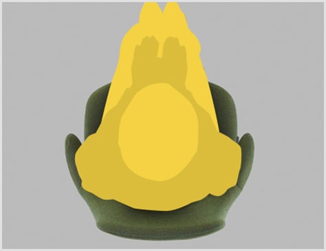 からだにフィットする背もたれ