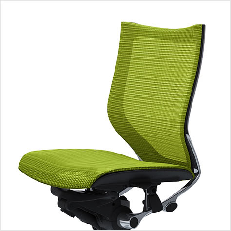 スッキリとしたアームレスタイプ