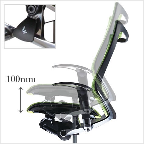 座面位置の上下調整