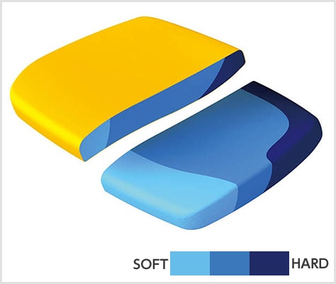 座り心地を高める異硬度クッション