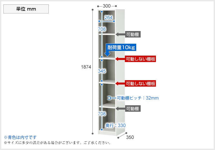 PESPA-CB-5TRSL 商品サイズ1