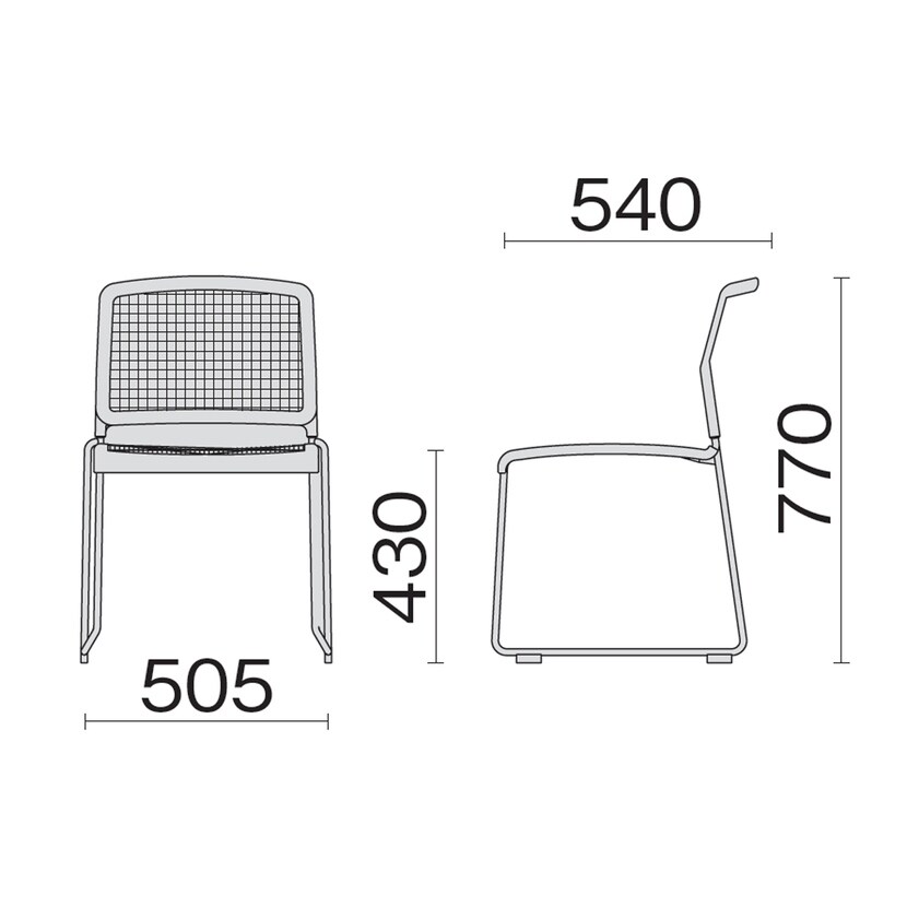 MC-UM02M 肘なし 幅505×奥行540×高さ770mm プラス(PLUS)の通販 | オフィスコム | UM シリーズ ダークグレーフレーム 最安値に挑戦