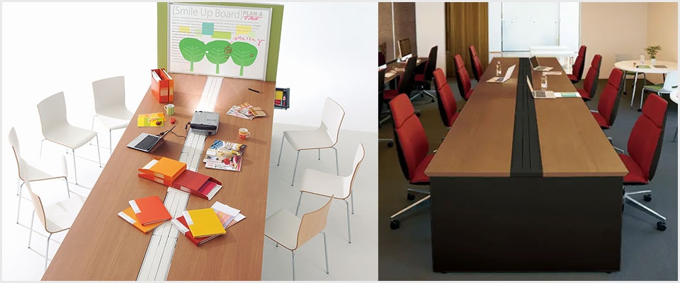 セクションやワークスタイルに合わせたオフィスレイアウトも自在