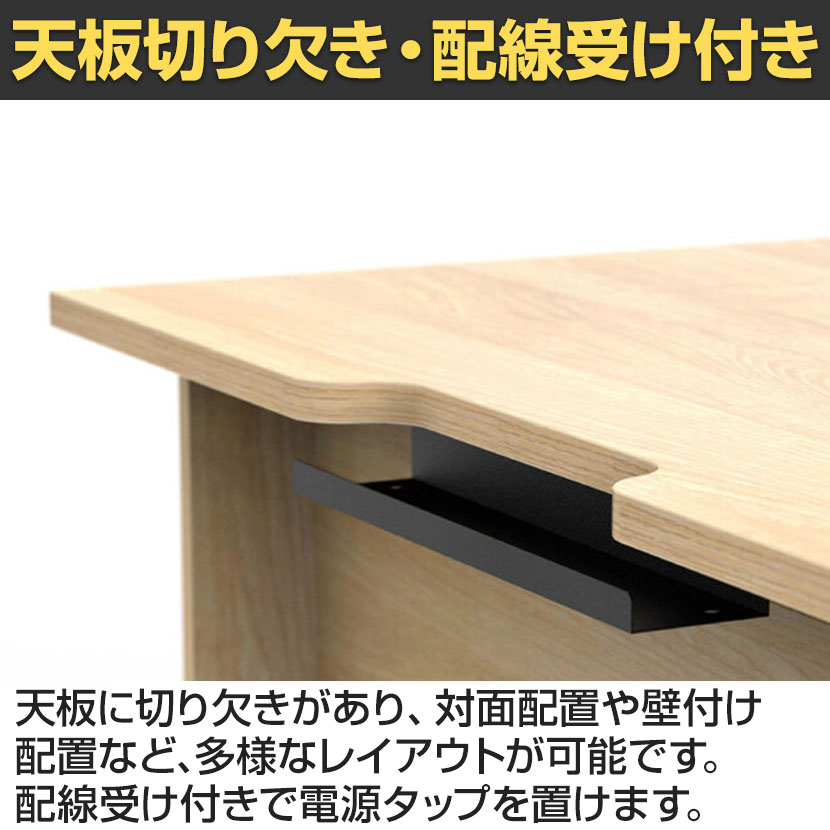 送料無料】 プラン 木製デスク 平机 幅800×奥行600×高さ720mm 引き出し