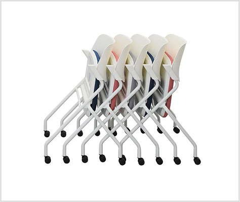 送料無料】 【4脚セット】SYネスティングチェア 肘無し ファブリック