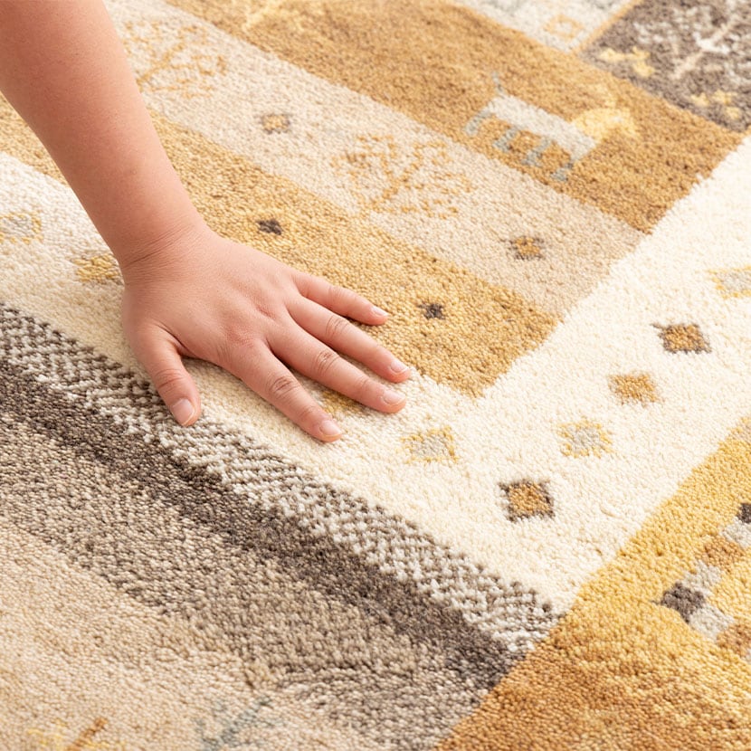 セール中✨新品ギャベ ラグ カーペット 手織り絨毯 インドギャべ