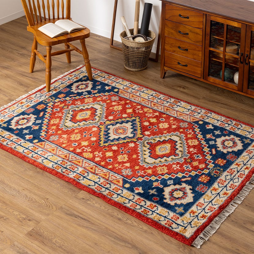 送料無料】 トライバルラグ CRIMSON ラグ カーペット 絨毯 シャギー