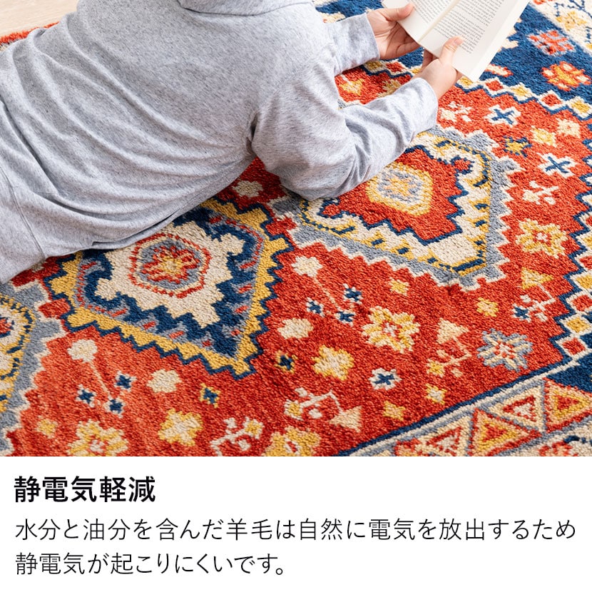 送料無料】 トライバルラグ CRIMSON ラグ カーペット 絨毯 シャギー