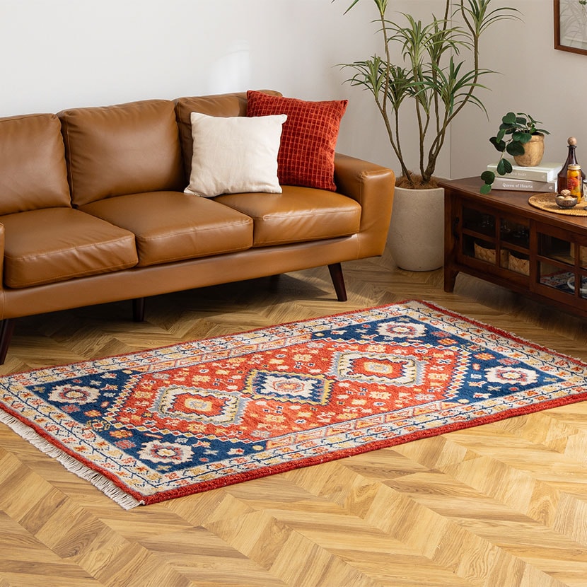 送料無料】 トライバルラグ CRIMSON ラグ カーペット 絨毯 シャギー