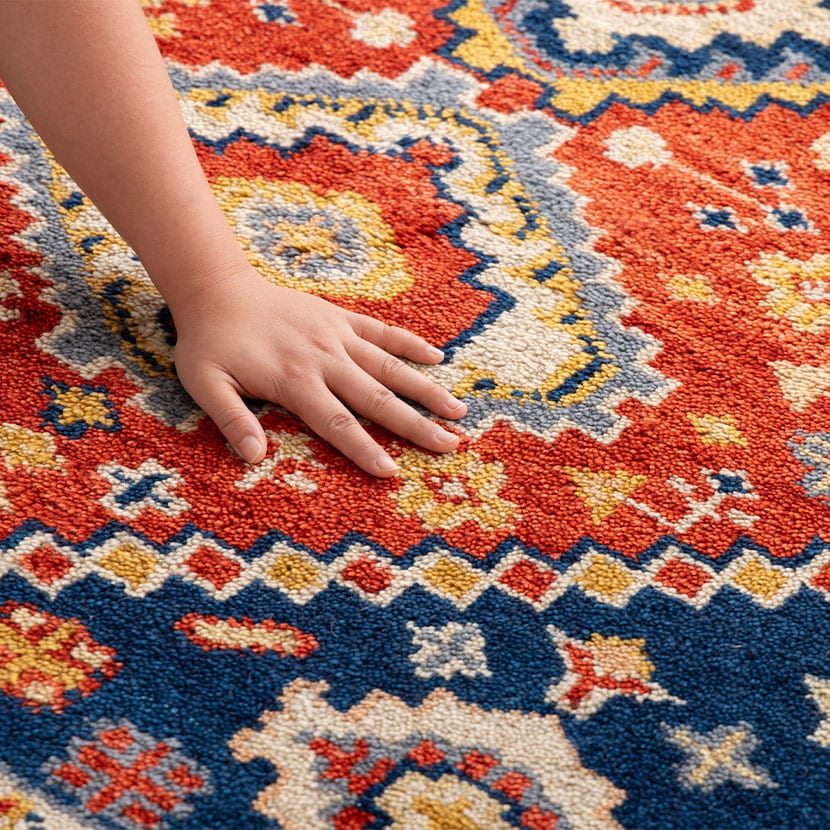 送料無料】 トライバルラグ CRIMSON ラグ カーペット 絨毯 シャギー