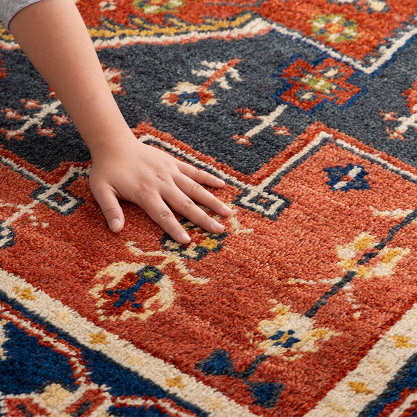 送料無料】 トライバルラグ MADRAS ラグ カーペット 絨毯 シャギー