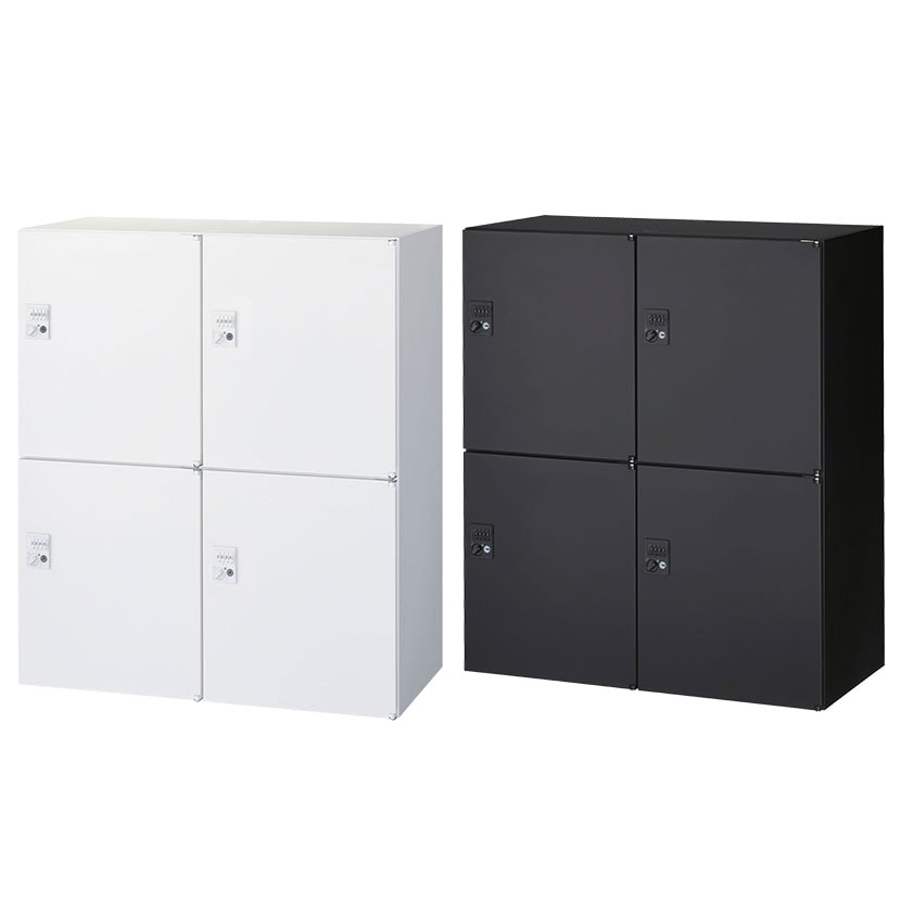 送料無料】 クウォール 4人用 2列2段 パーソナルボックス ダイヤル錠