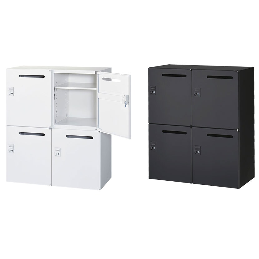 送料無料】 クウォール 4人用 2列2段 メールボックス ダイヤル錠 鍵