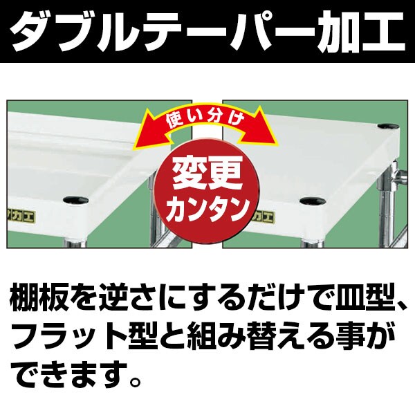 CSPA-10123| ツールワゴン 均等耐荷重150kg/段 幅1000×奥行650×高さ1200mmの通販 | オフィスコム サカエ ニューCSパールワゴン(ゴム車) 3段 最新品お得