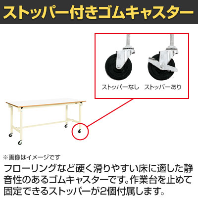 送料無料】 サカエ 軽量作業台CKタイプ 移動式 CK-187FRNIV 幅1800