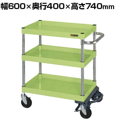 送料無料】 サカエ CSパールワゴン 中量タイプ フットブレーキ付き 幅600×奥行400×高さ740mm CSP-6073BRの通販 ｜  オフィス家具通販の【オフィスコム】 【ポイント10倍】【直送品】 サカエ CSパールワゴン(中量タイプ・フットブレーキ付) CSP-6073BRNU (325402) 【大型】