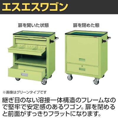 送料無料】 サカエ エスエスワゴン 幅700×奥行450×高さ880mm SS-A2NIの