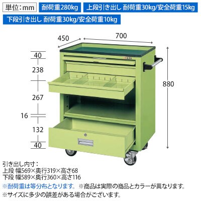 送料無料】 サカエ エスエスワゴン 幅700×奥行450×高さ880mm SS-A2NIの