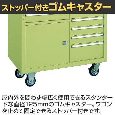 送料無料】 サカエ キャビネットワゴン 幅1100×奥行650×高さ868mm Q