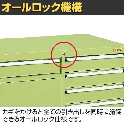送料無料】 サカエ キャビネットワゴン 幅1100×奥行650×高さ868mm Q