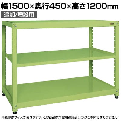 【追加/増設用】サカエ RKラック 連結 均等耐荷重:250KG/段 3段タイプ 幅1500×奥行450×高さ1200mm RKN-5423R