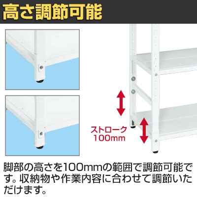 送料無料】 サカエ サカエラック高さ調整タイプ 100kg/段 3段タイプ 幅