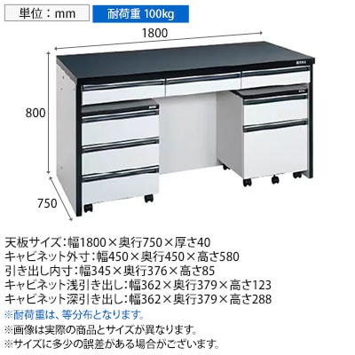 送料無料】 サカエ サイド実験台 キャビネットワゴン2台 引出し付き 幅