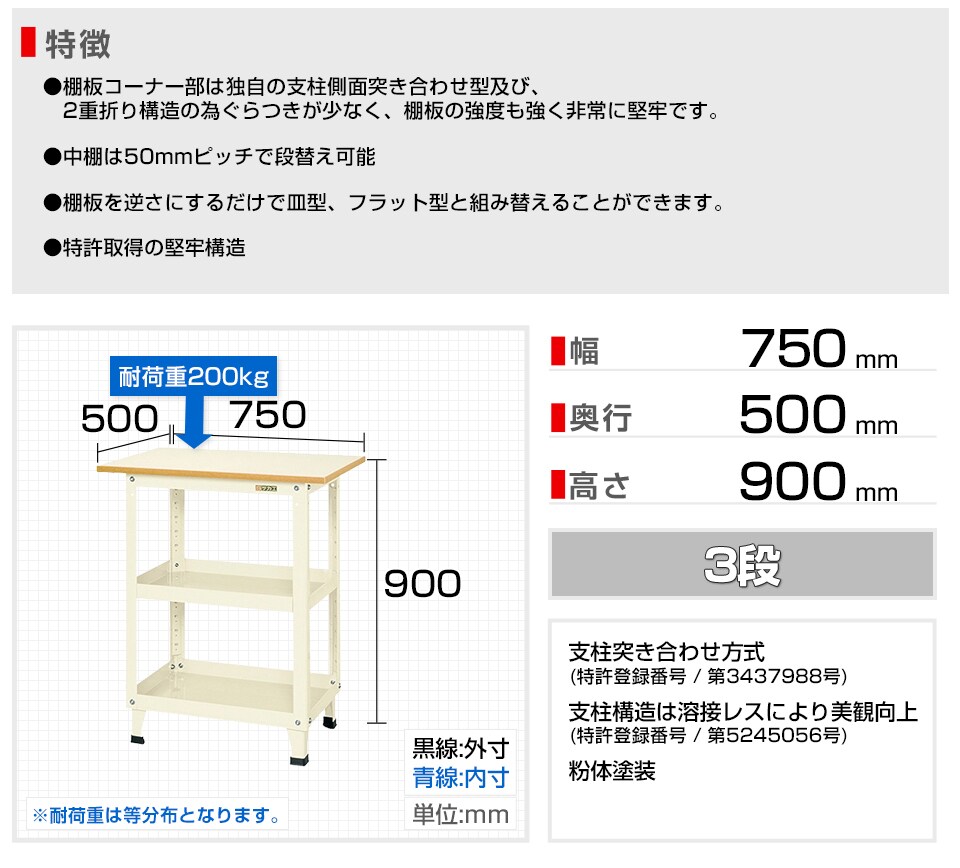 SKE-KMN-150T 商品サイズ1