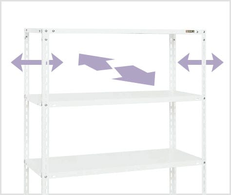 自由度の高い開放棚