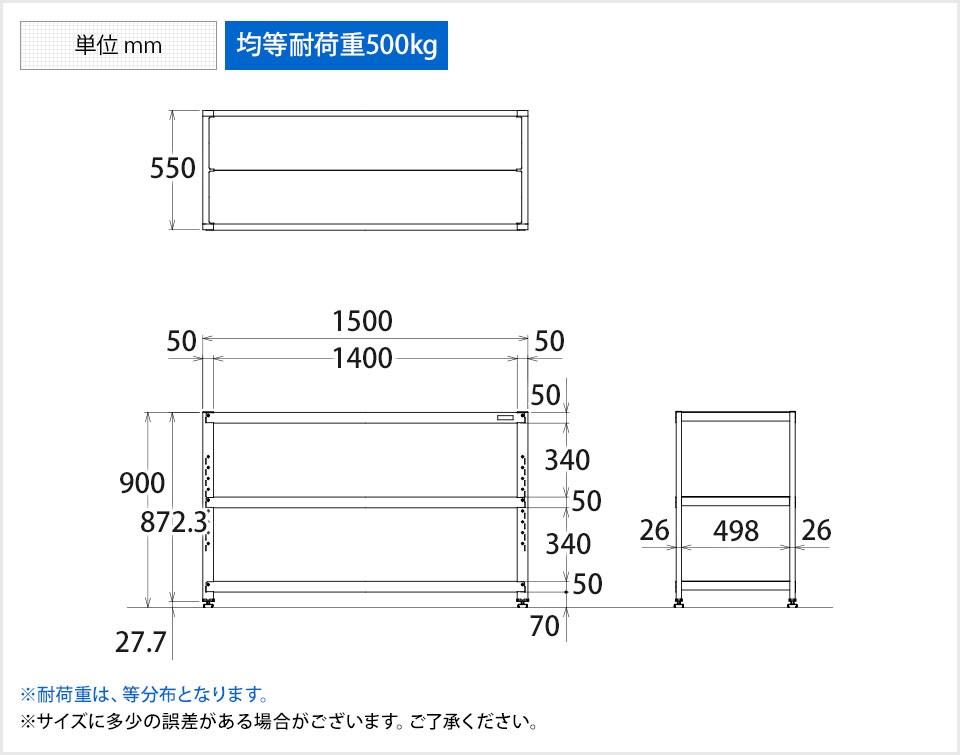 SKE-STN2-1590SU4 商品サイズ1